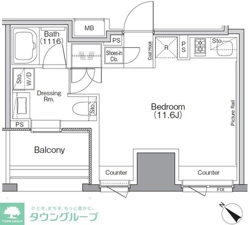 ザ・パークハビオSOHO横浜関内の物件間取画像
